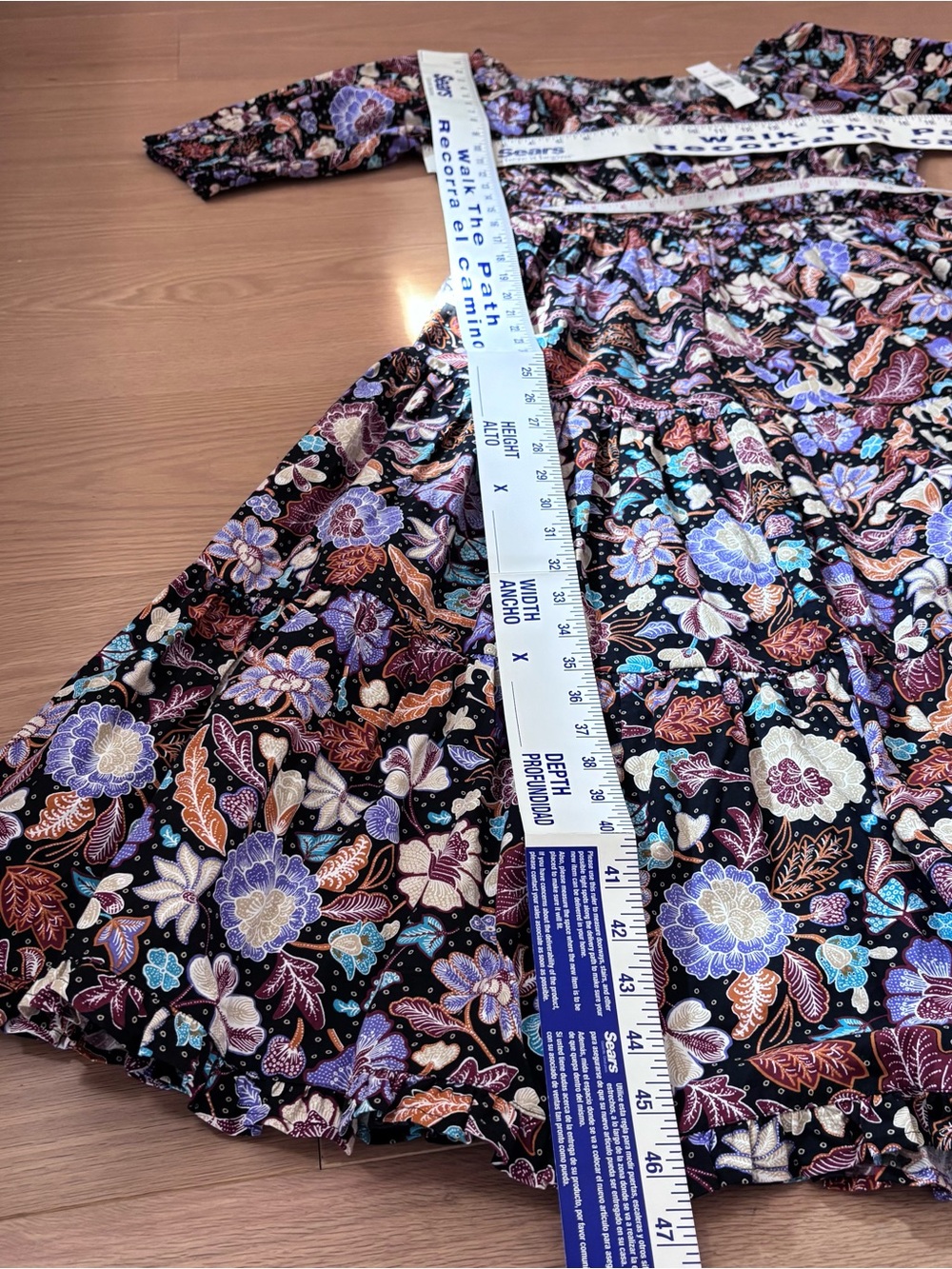 Reposted New Ann Taylor floral cotton batik fit & flair tired midi dress sz 2 - Picture 9 of 11